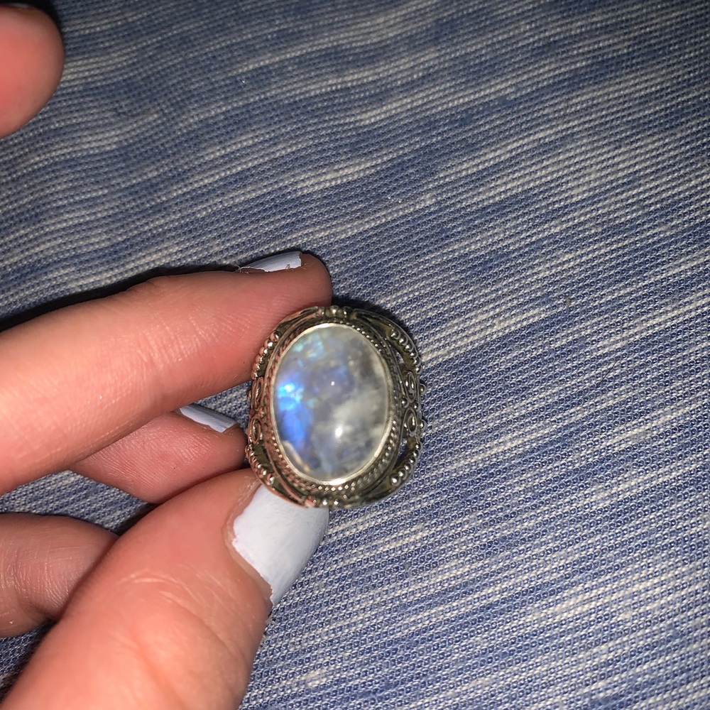 Size 7 Moonstone Sterling Silver Ring BRAND NEW